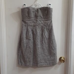 Sweetheart by Have Sweatheart Babydoll Preppy Smocked Strapless Tweed Look Dress